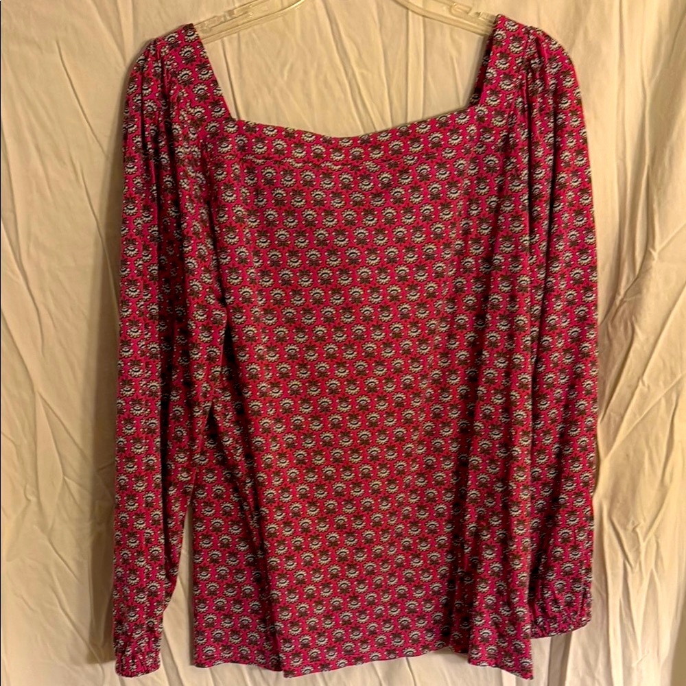 LOFT Floral Long Sleeve Top